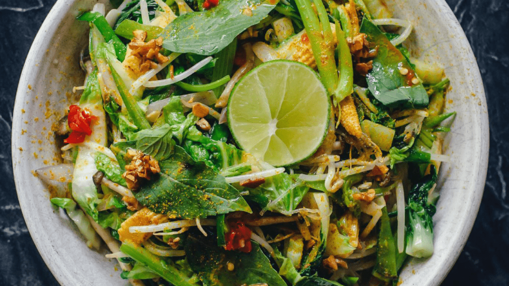 a salad in a bowl