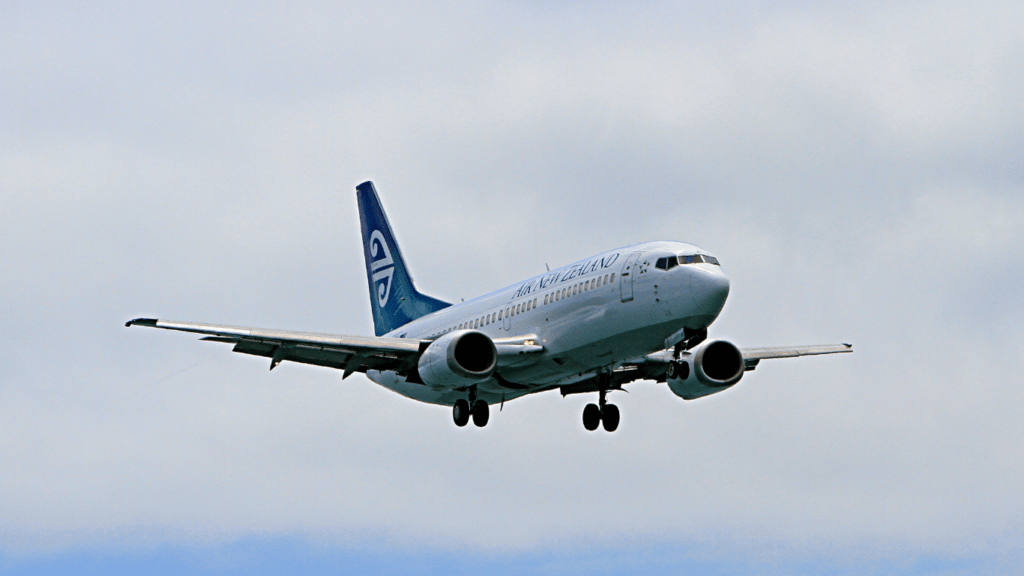 an airplane flying in the sky